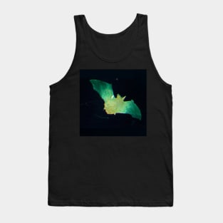 Green Galaxy Emo Bat Tank Top